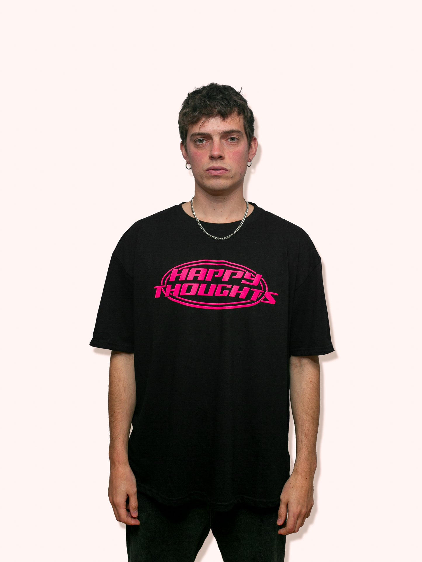"Box Logo" Oversize Tee - Black
