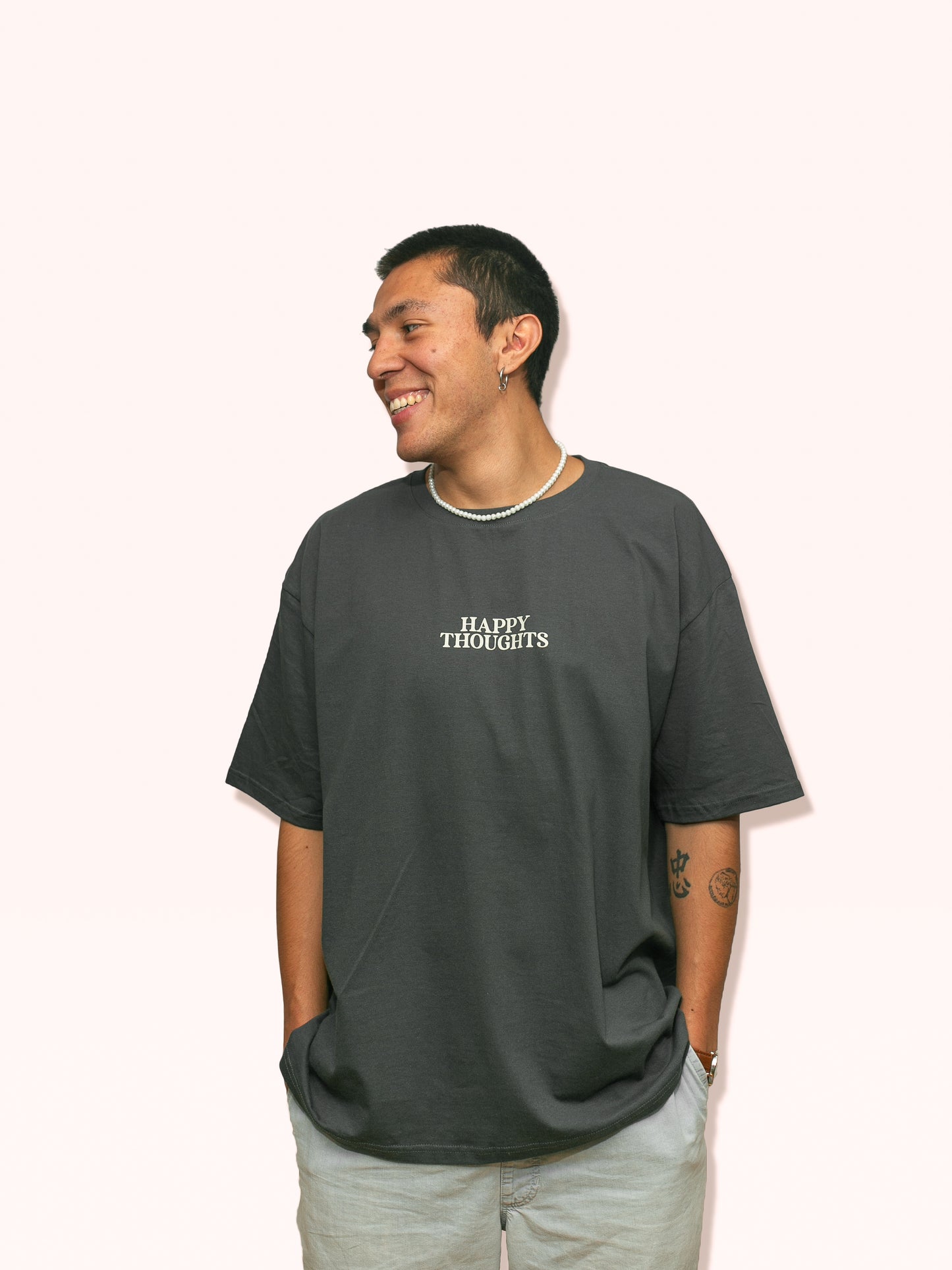 "Question" Oversize Tee - Dark Gray