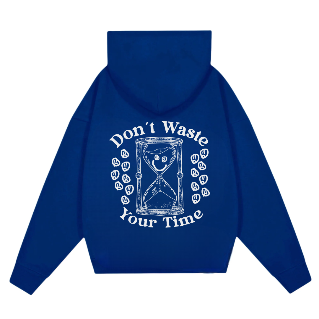 "Waste of Time" Hoodie - Blue