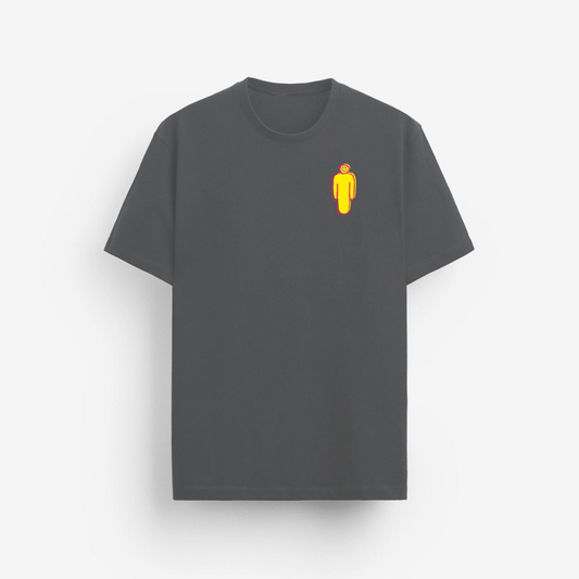"My Happiness" Oversize Tee - Dark Gray