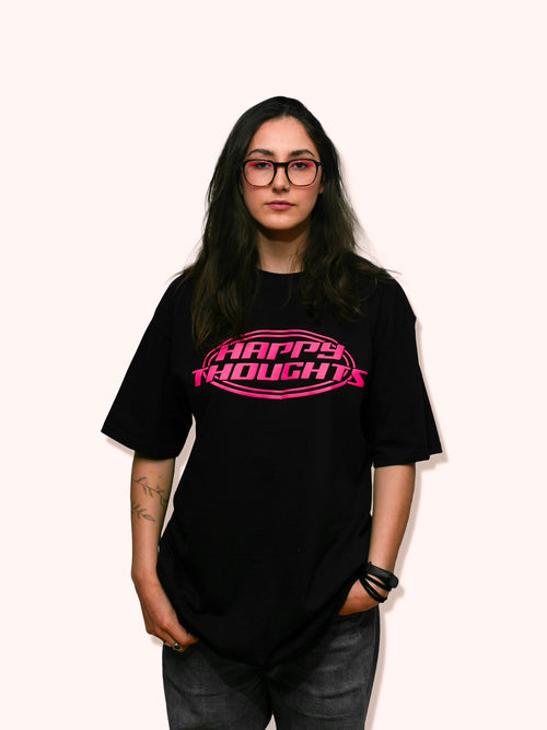 "Box Logo" Oversize Tee - Black