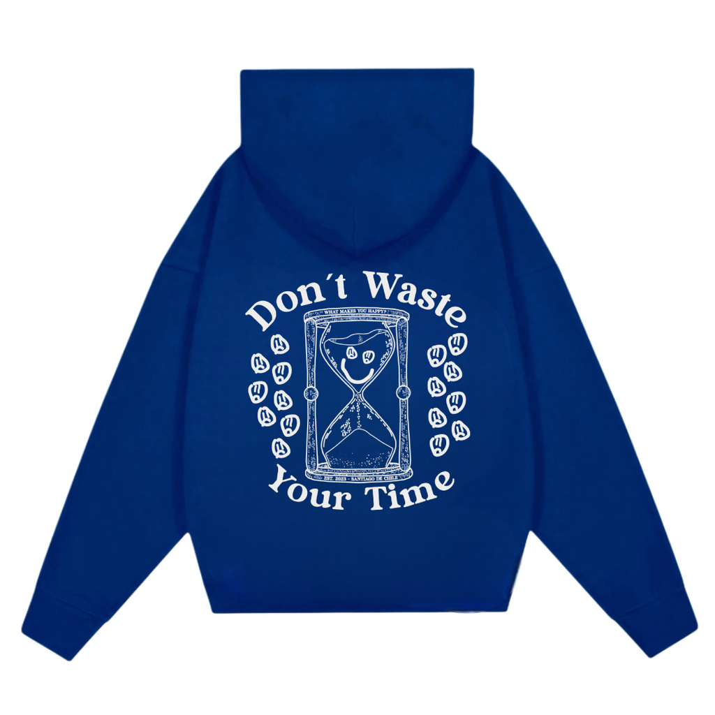 "Waste of Time" Hoodie - Blue